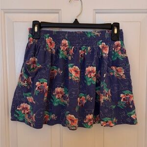 Forever 21  Blue Floral Mini Skirt